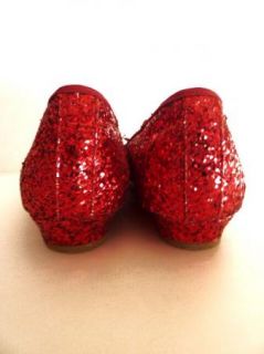 Wizard of OZ Dorothy Girl Ruby RED Glitter Slippers BONGO Shoes   4 US