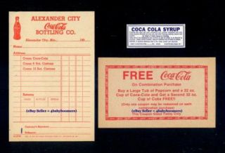Coca Cola Cocaine Removed Antique Coke Medicine Bottle Label Receipts