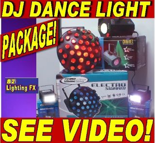 DJ Lighting Package Swarm LX 5 Strobes KJ Band Club New