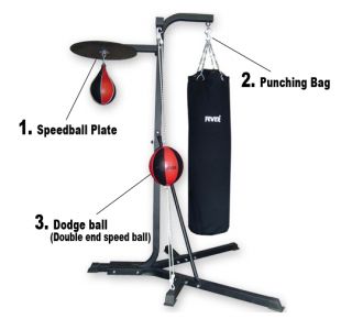 Way Boxing Stand Punch Bag Speed Double End Ball Mit