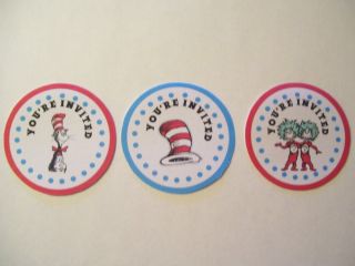 Dr Seuss The Cat in The Hat Birthday Party or Baby Shower Envelope