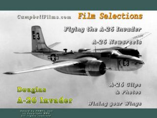 Douglas A 26 Invader Bomber DVD Films WW2 Army Air Forc