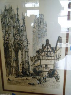 Vintage St Ouen Rouen Print T C Dibdin John T Bentley