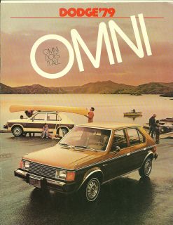 Vintage 1979 Dodge Omni Color Dealers Brochure Free Shipping