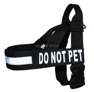 Nylon Strap Dog Harness Velcro Patches No Pull IDC Guide Assistance