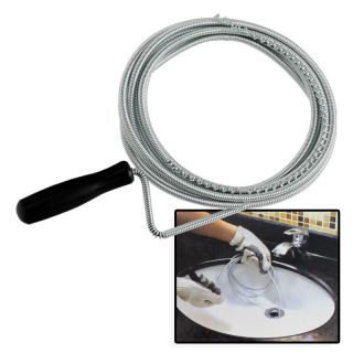 Easy to Use 10 Ft Sink Drain Snake Clog Remover Ends Slow Drains w out