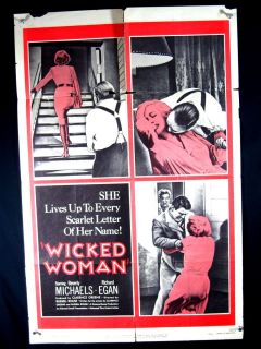 Wicked Woman 1953 Poster Richard Egan Film Noir Drama Fr