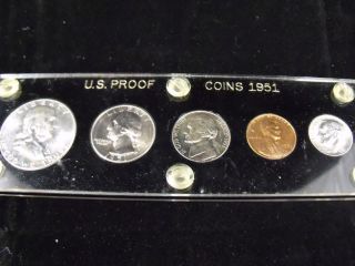  States Proof Set Coins 1951 Ben Franklin Silver Half Dolla
