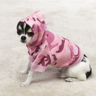 Pink Camo Dog Hoodie Sweater Coat Puppy Pet Clothes
