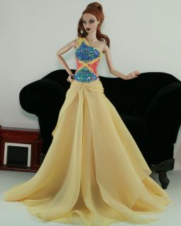   Fashion Silkstone Barbie Model Gown Outfit Dress for Dolls and Toys