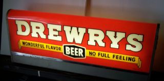 WOW Old Antique Vintage 2 Sided Lighted Drewrys Beer Sign South Bend