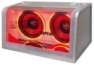  AUDIO LBPS10 NEW DUAL 10 BANDPASS SUBWOOFER SYSTEM WITH NEON LIGHTS