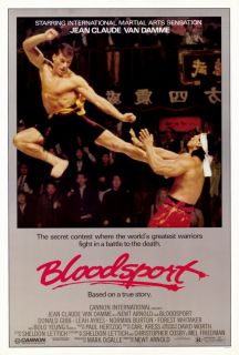 Bloodsport Movie Poster 27x40 1988 Jean Claude Van Damme Leah Ayres