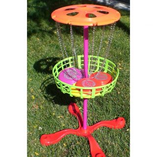MIN Disc Golf Game with Basket and 8 Mini Frisbees