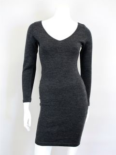 Donna Karan at Socialite Auctions Vintage Sz P Dark Grey Sweater Dress