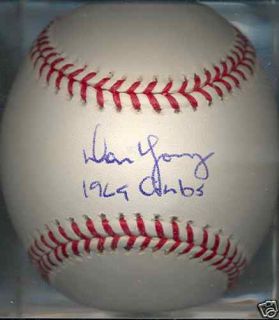Don Young 1969 Chicago Cubs OML Autographed Signed Baseball COA 2
