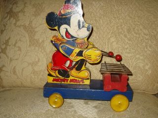 1930s Fisher Price Lot Walt Disney Mickey Mouse Donald Duck Train Race