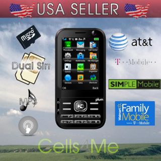   MP3 MP4 Dual Sim Touch Screen Cell Phone AT T T Mobile Simple Mobile