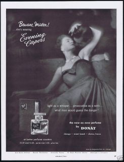 1954 Donat Evening Capers Perfume Vintage Print Ad