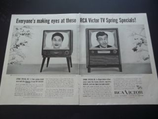 RCA Victor Dorrance Table TV 521 Console Television Vintage 1955 Print