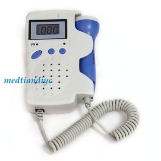 2012 Newest Fetal Doppler Fetal Heart Monitor Backlight LCD w 2 5MHz