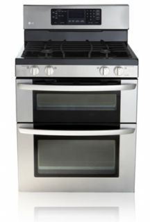  Free Standing Double Oven Gas Range Range Stainless Steel