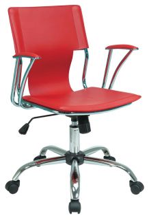 Avenue Six Red Vinyl Dorado Swivel Office Manager Task Desk Chair w