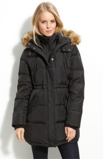  MICHAEL KORS Womens ANORAK Quilted DOWN COAT / PARKA Black SIZE L