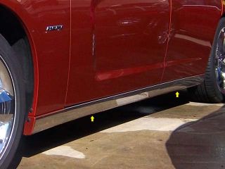 2011 2012 Dodge Charger Rocker Panel Trim 4pc Stainless Steel Trim
