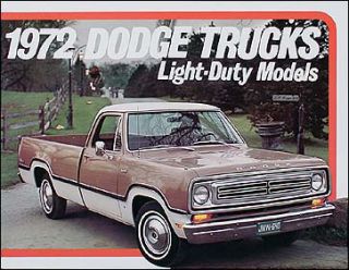1972 Dodge Pickup Truck Original Sales Catalog 72 Mint D100 D200 D300