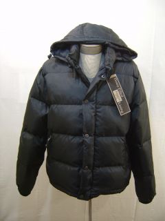 Ski Puffer Down Jacket XL Haggar Black Zip Hoodie Hooded Quilted Coat