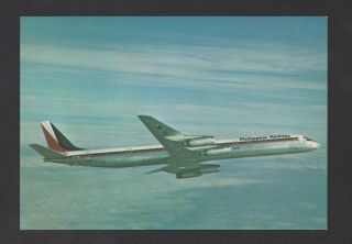 Postcard Airplane Aircraft Douglas DC 8 Avions Philippine Airlines
