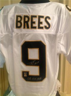 Drew Brees Signed Saints Authentic White Jersey w/SBXLIV MVP (Brees