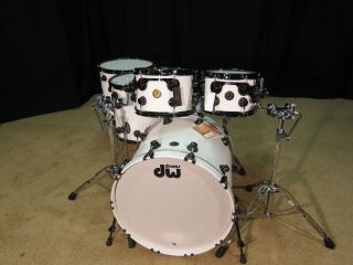 DW Drums Jazz Series in Piano White with Black Hardware True Hoops