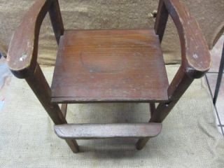  Wooden Doll High Chair > Antique Toy Old Dolly Highchair Girl Boy 7348