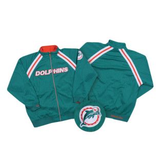 Dolphins Mitchell Ness Off Tackle Track Jacket 44