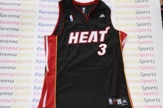 Dwyane Wade Autographed Miami Heat Authentic Adidas Black Rev 30