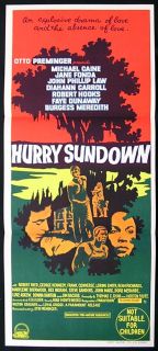 Hurry Sundown 67 Michael Caine Preminger Daybill Poster
