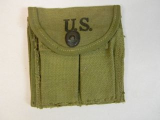 US GI WWII M1 CARBINE STOCK POUCH WALTER E. ALLEN DATED 1943