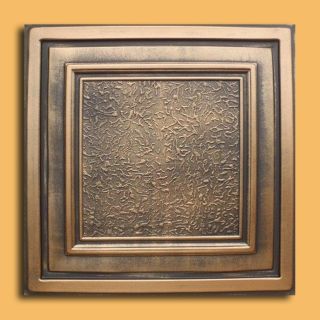 Drop in or Glue on Universal 24x24 PVC Ceiling Tile Zeta Bronze