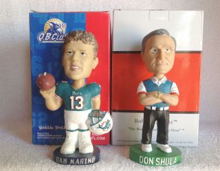 Dan Marino and Don Shula Miami Dolphins Hall of Fame 2002 Bobble