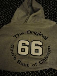 Large Ginos East Pizzeria Chicago Hooded Sweatshirt Gino Employee Only