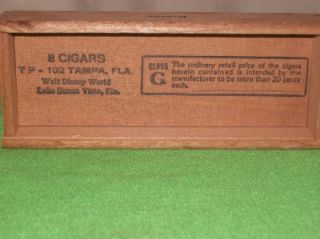 Walt Disney World 1970s Retractable Wood Tampa Cuban Brevas Tobacco