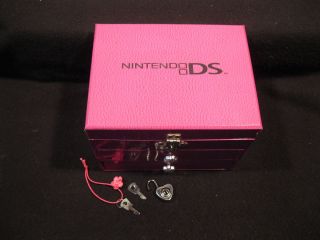 Nintendo DS Pink Jewelry Style Box Case Holds Games, System and