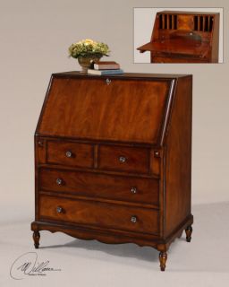 Traditional Drop Front Desk Dresser Chest of Drawers