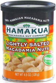 LIGHTLY SALTED DRY ROASTED HAMAKUA MACADAMIA NUTS 12 / 4.5 OZ CANS