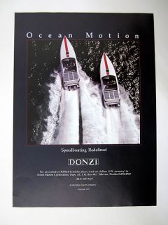 Donzi Speedboats Boat Yacht 1987 Print Ad Advertisement