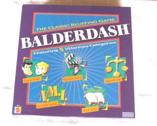 BALDERDASH 2003  Great Party & Family Bluffing Board Game 5 Hilarious