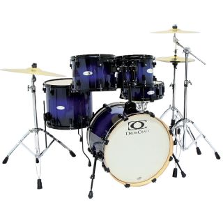 drumcraft series 6 birch fussion drum set 5 piece kit 22x18 kick blue