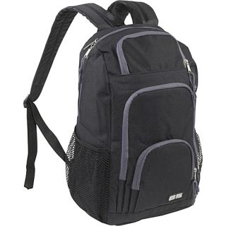 click an image to enlarge eastsport triple pocket backpack black